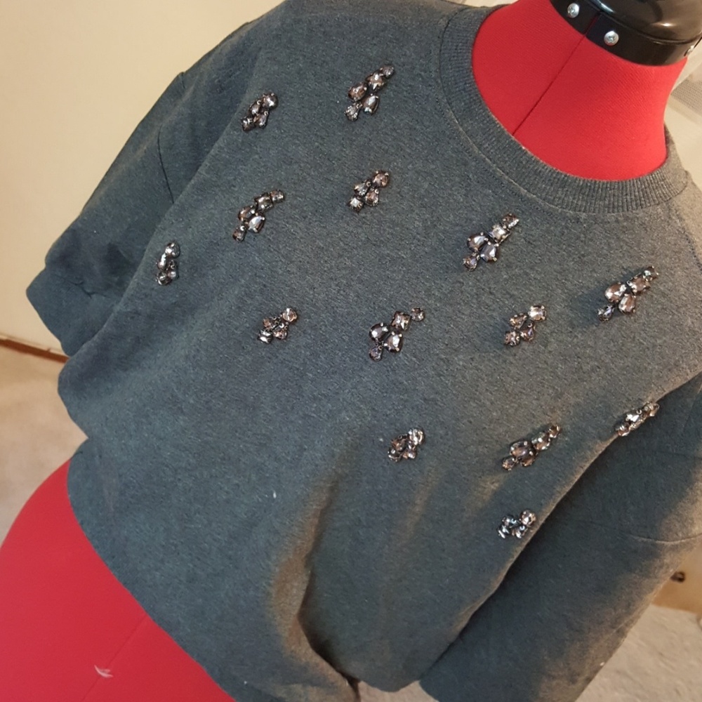 Fracomina 3/4 sweater Charcial Small